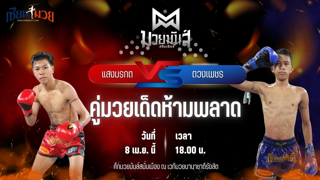 วิเคราะห์มวย ศึกมวยมันส์สนั่นเมือง แสงมรกต ส.ชัยโย พบ ตวงเพชร พานทองยิม