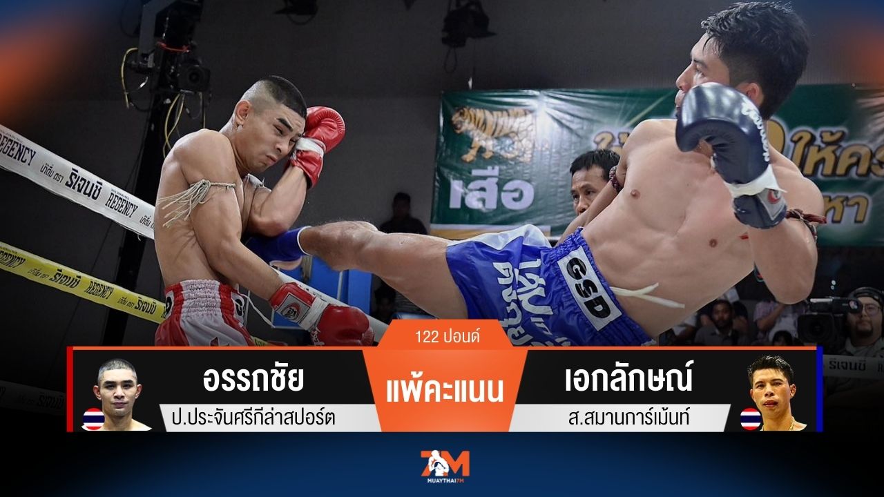 ผลมวยวันนี้ อรรถชัย แพ้คะแนน เอกลักษณ์ ไปอย่างน่าเสียดาย