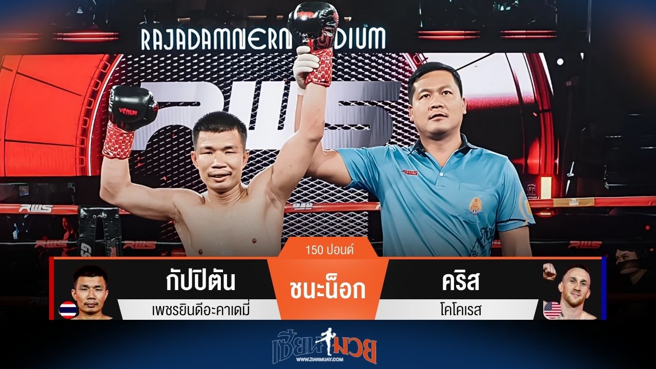 ผลมวยวันนี้ กัปปิตัน ชนะน็อก คริส ยก 1 ไปอย่างเด็ดขาด