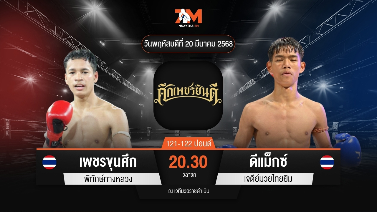 ไฮไลท์มวยศึกเพชรยินดี ระหว่าง เพชรขุนศึก พิทักษ์ทางหลวง พบ ดีแม็กซ์ เจดีย์มวยไทยยิม
