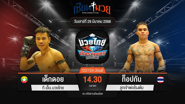 ไฮไลท์มวยศึกมวยไทยเกียรติเพชร ระหว่าง เด็กดอย ที.เอ็น.มวยไทย พบ ท็อปกัน ลูกเจ้าพ่อโรงต้ม